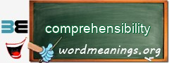 WordMeaning blackboard for comprehensibility